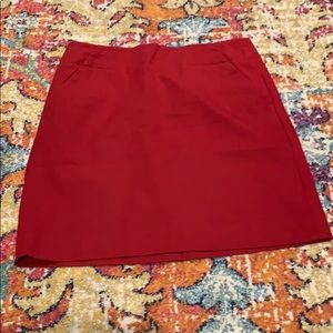 Loft Red Pencil Skirt
